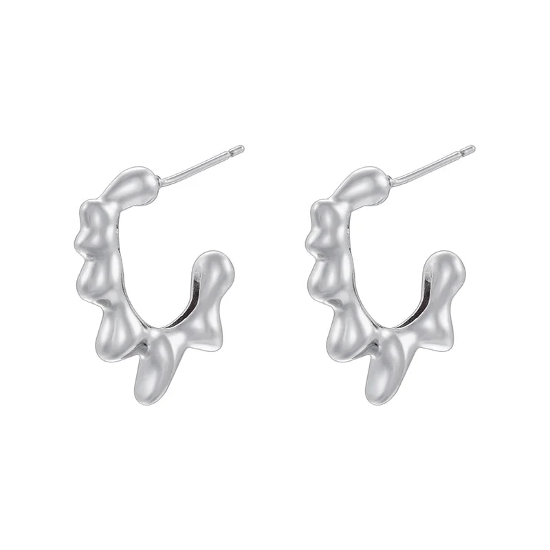 Ve1036 White Gold Color Sharp Angle 1 Pair