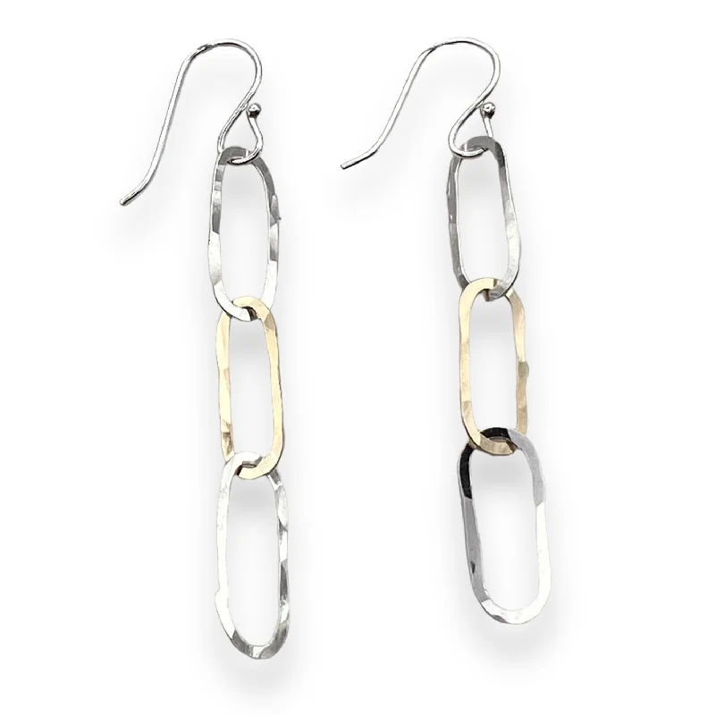 Silver Dangle Earrings-2296 - Threefold Dangles