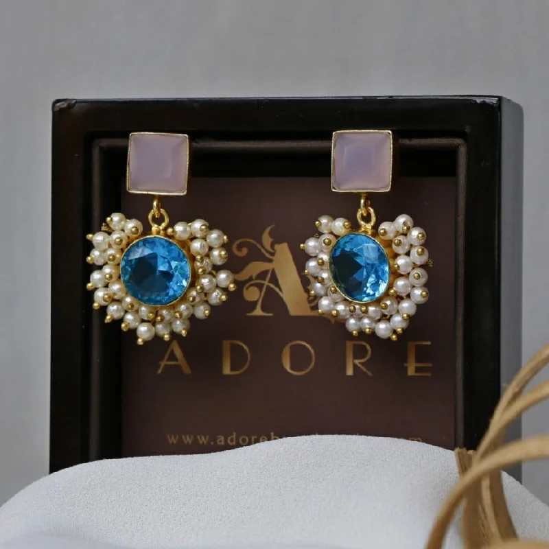 Beaded Earrings for Weddings-Multicolour Glossy Royal Earrings