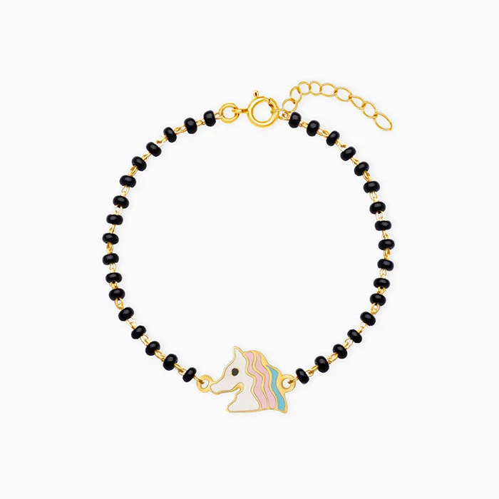 Luxury Tennis Bracelet for Weddings-Golden Rainbow Dash Infant Bracelet (0-18 months)