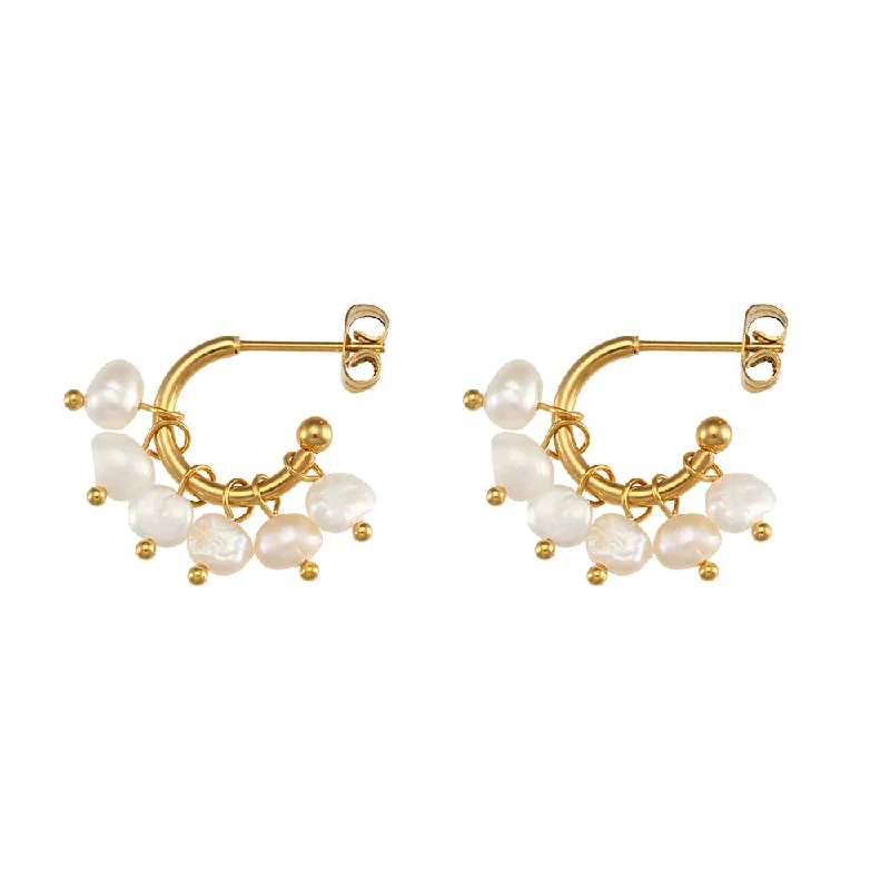 Mini Freshwater Pearl Small Ear Ring