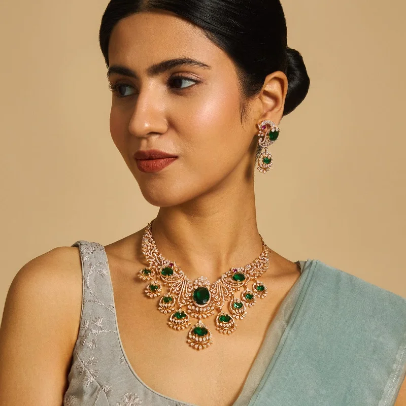 Handmade Wedding Necklace-Zircon Necklace 173992