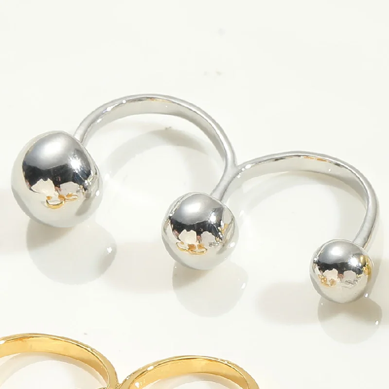 Metal Beads Ring Real Platinum