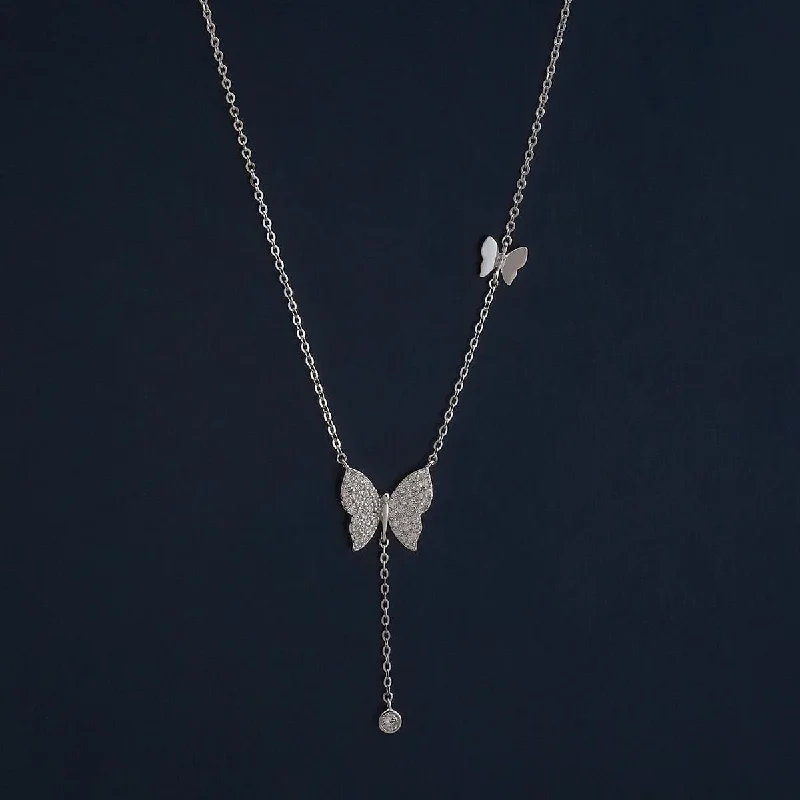 Designer Necklace for Evening-92.5 Silver Necklace 183011