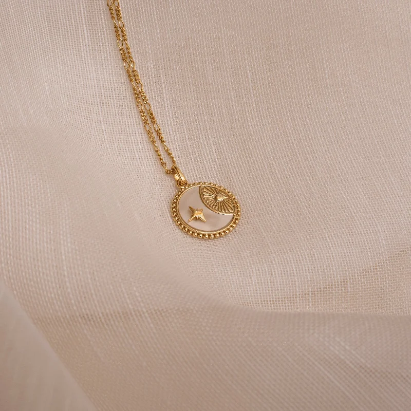 Dainty Pendant Necklace-Gabi Coin Necklace