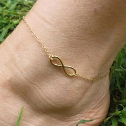 Personalized Leather Bracelet-Anklet Bracelet Foot Chain For Women - Presonality Nice Infinity Anklet Gold/Silver Anklet Bracelet Foot Chain