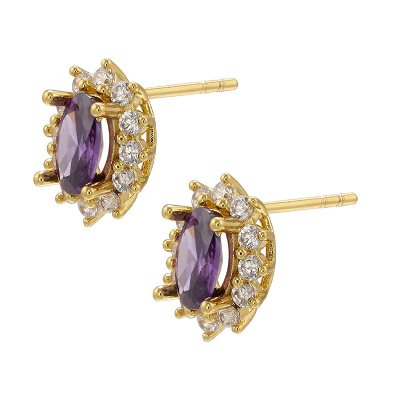 Gold Purple Diamond Pair