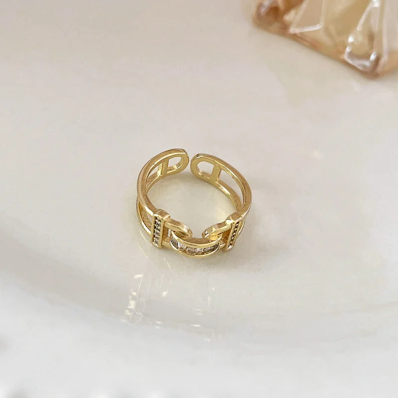 12# Ring-Gold Letter D