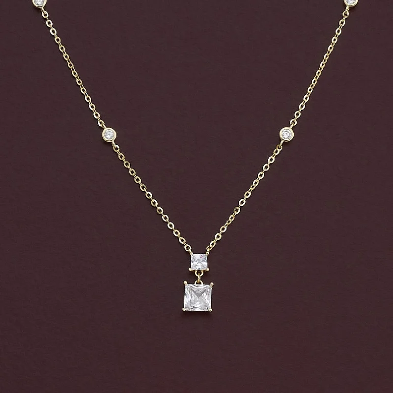 Elegant Birthstone Necklace-92.5 Silver Necklace 180783