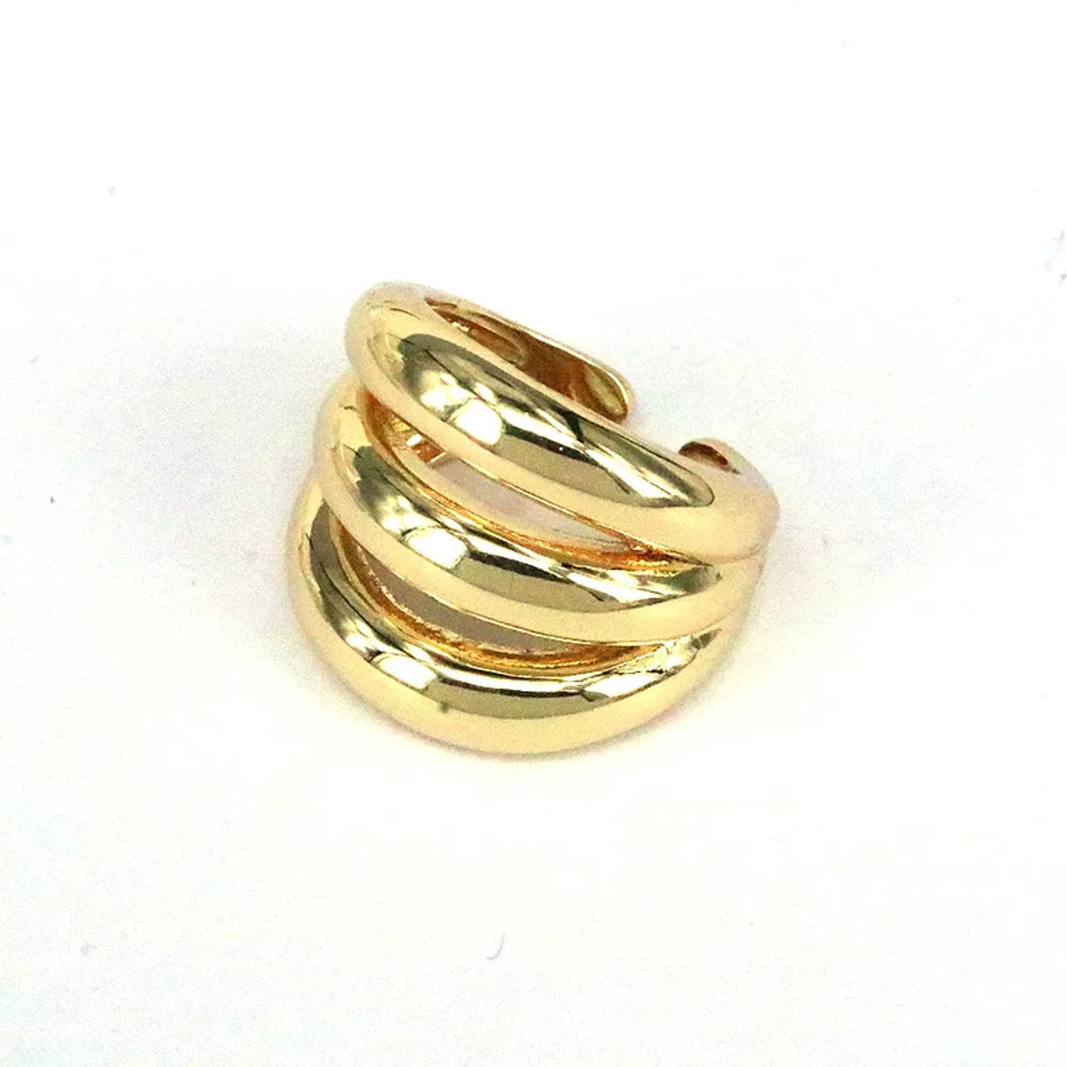 Classic Ring for Women-Simple Style Geometric Copper Plating Gold Plated Open Rings